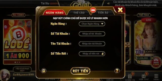 rút tiền Go88